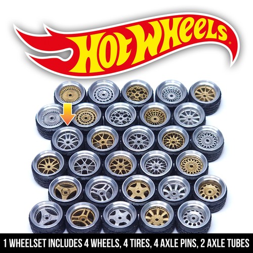 1/64 Scale STANCE ALLOY Wheels - 2 Piece Real Rider Rims Tires Set for Hot - Picture 31 of 96