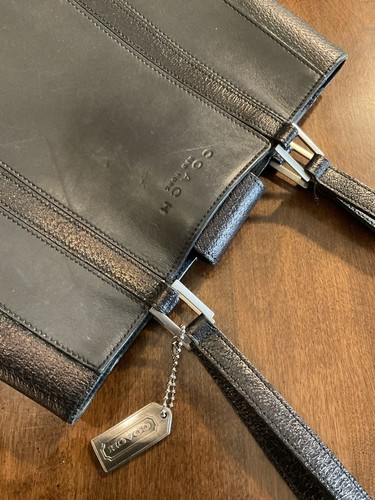Coach Vintage Black Leather Bridle Collection Handbag Purse 6706 Made In Italy - Picture 6 of 19