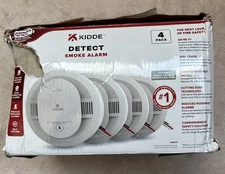 Kidde Detect Smoke Alarm 4 Pack 20SA10 New Hardwired Interconnected With Battery