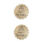  2 PCS Plain Card Tags Celebration Stickers Birthday Party Decorations