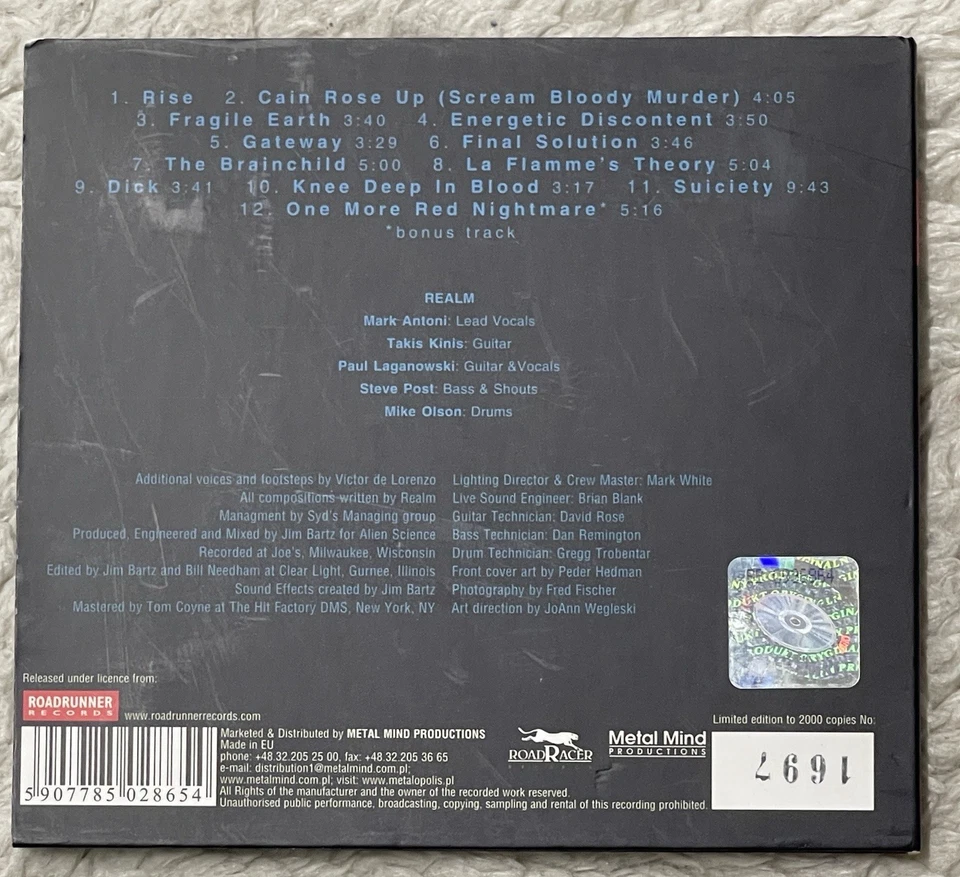 REALM “Suiciety” Limited Numbered CD Digipak [MASS CD 0980] - Image 2 of 4