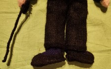 Puppe, Charlie Chaplin, 40 cm ,Gehäkelt, Unikat, Gebraucht