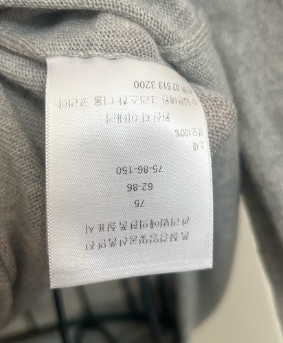 DIOR D Uniform Gray Wool Pink Trim Cardigan With Logo Size 4 - Picture 8 of 9