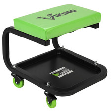 Aff Viking Rolling Shop Stool - Garage Stool On Wheels For Mechanics -