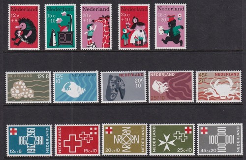 Niederlande postfrische Briefmarken Sc#B419-B433 postfrisch