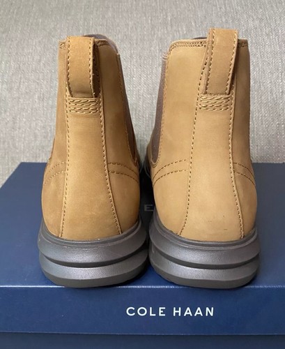Cole Haan Grand+ Plus Chelsea Men's 10 Lumber/Java Nubuck Leather Boots C38789 - Picture 4 of 8