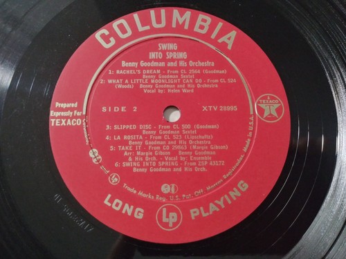 Benny Goodman - Swing Into Spring VG+ Original DG Columbia TEXACO LP Record 1958 - Picture 4 of 5
