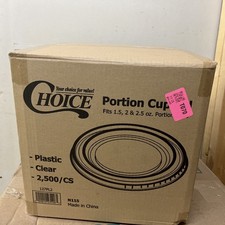 Choice Portion Cup Lid 1.5oz to 2.5oz Plastic Clear 2500 Pack
