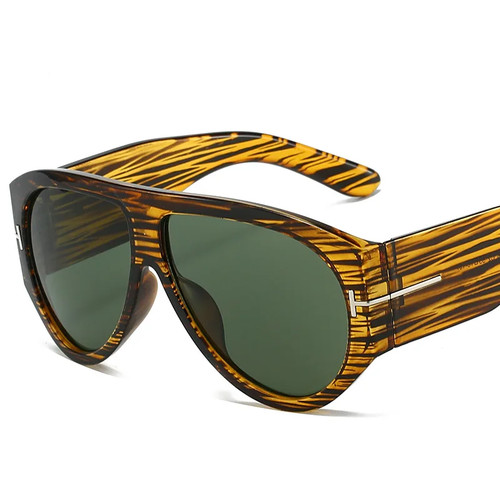Occhiali da sole stile vintage donna forma pilota eleganti protezione UV occhiali da sole - Foto 5 di 32