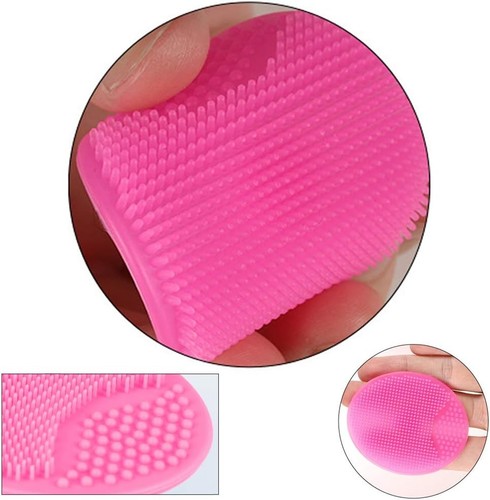 Face Scrubber,2 Pack Soft Silicone Scrubbies Facial Rose Pink+blue; 2 - Picture 3 of 7