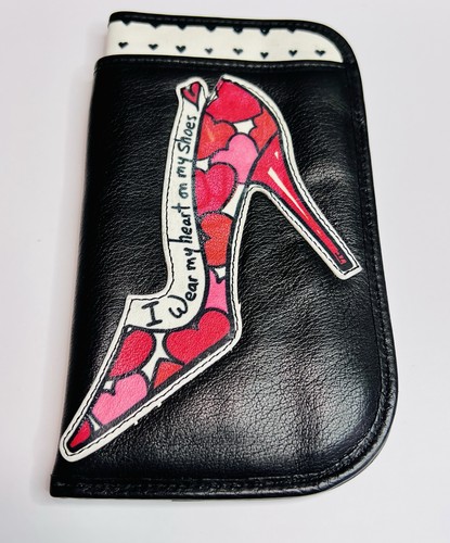 Brighton Shoe Love Double Eyeglass Sunglass Leather Case With Bonus Bag! - Bild 2 von 8