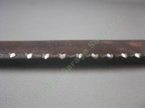 1800s Antique J Flint St Catherines 10.5" Keyhole Compass Hand Saw Rochester NR - Picture 4 of 11