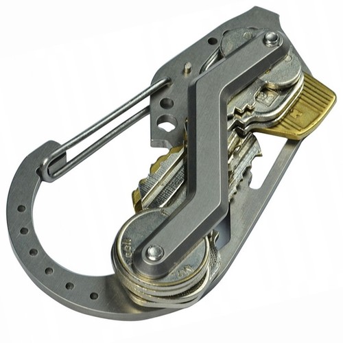 Karabiner Key Organizer Schlüssel Schlüsselanhänger Edelstahl Outdoor Multitool - Bild 6 von 10