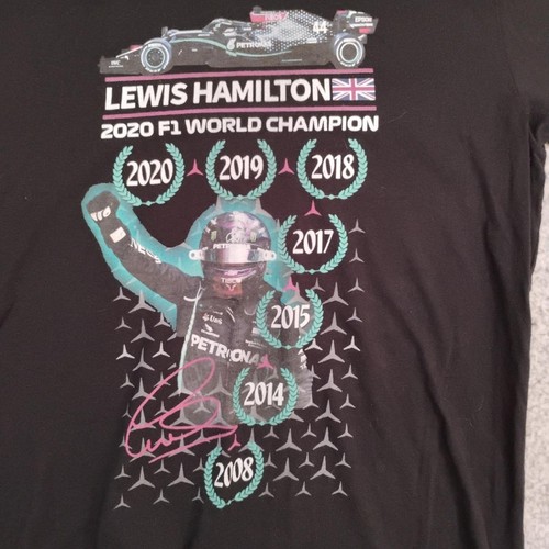 Camiseta Lewis Hamilton Hombre Grande Negra F1 Fórmula 1 Campeón del Mundo 2020 Camiseta - Imagen 4 de 9