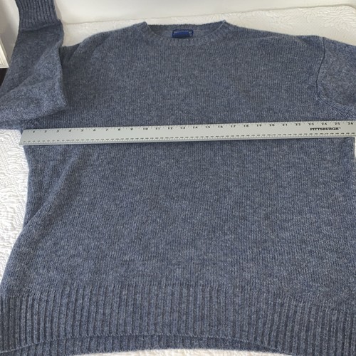 Pendleton Men's 100% Shetland Wool Crewneck Sweater Gray XL Washable - Picture 4 of 5