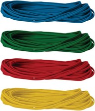 Long Rubber Bands, RED, GREEN, BLUE & YELLOW, 7” Inches x 1/8” Inch, Trash Ca...