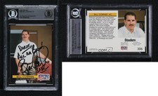 BAS 1992 Pro Set Bill Cowher #306 BGS Authentic Auto Rookie RC HOF