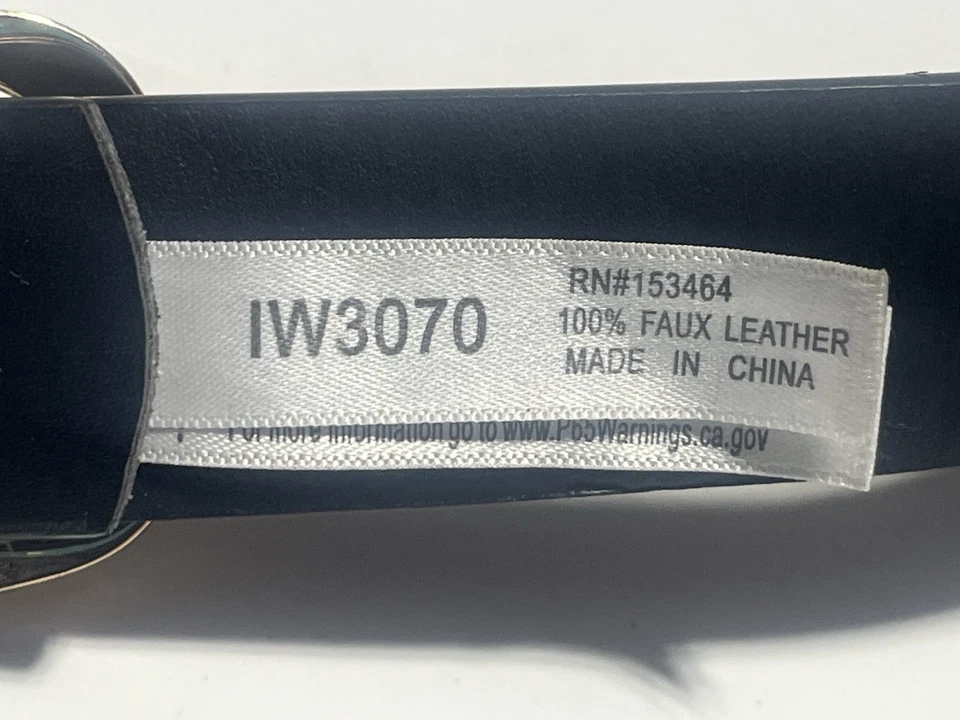 Cinturón de mujer IW3070 imitación cuero negro hebilla oro rosa” Foto 4 de 4