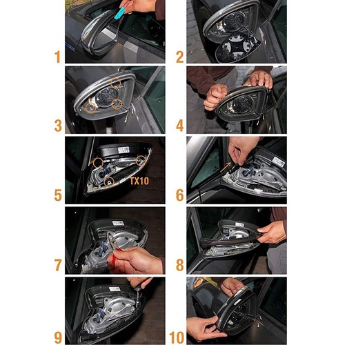 RHD Dynamic Turn Signal Light Side Mirror Indicator For Ford Focus Mk4 2018-2020 - Picture 10 of 12