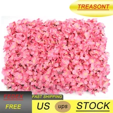 10pcs Artificial Flower Wall Panel Silk Fabric Floral Backdrop Decor Wedding