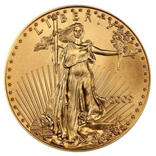 2009 $25 1/2-oz American Gold Eagle BU 4077.14 per troy oz