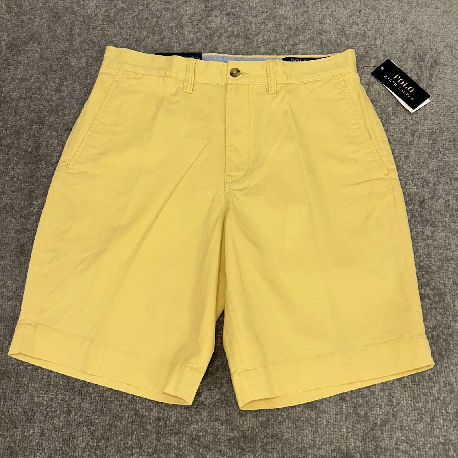 Polo Ralph Lauren Shorts Mens 30 Yellow Chino Stretch Classic Fit 9" NEW $89.50