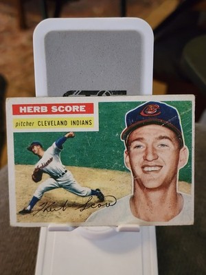 1956 Topps #140 Herb Score Rookie (RC) Cleveland Indians G-VG *Surface Wear* SC
