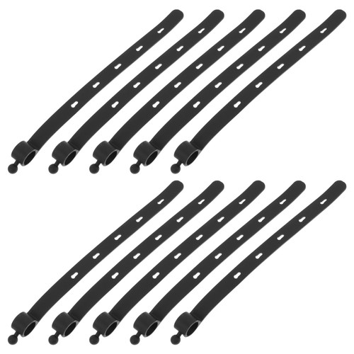10 Pcs Silikonband Reisen Kabelbänder Befestigungsbänder Aus Draht - Afbeelding 2 van 12