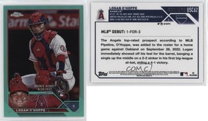2023 Topps Chrome Update Debut Aqua Refractor /199 Logan O'Hoppe Rookie RC