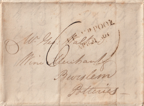 1803 LIVERPOOL PMK ANWALTSGEBÜHREN BRIEF PETER ELLIS BUSREISE PREISE PREISE GASTHÄUSER