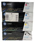 HP 201X Black ,Cyan , Magenta , Yellow High Yield Toner Cartridges Set Of 4 Read