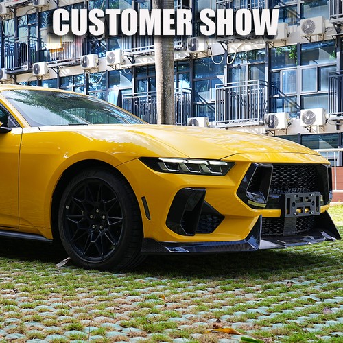 For Ford Mustang S650 GT 2024-2025 DRY CARBON Front Bumper Lip Spoiler Splitter - Picture 7 of 16