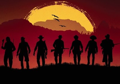 RDR2 Magnificent 7 Poster Print Gaming Bild Xbox PS4 PC Art A1 A2 A3.