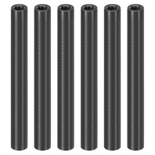 M3 Aluminum Spacer,6Pcs Metal Spacer 3mm IDx5mm ODx55mm L Threaded Spacer,Black