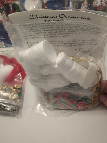 Menge 5 Sulyn Feiertage Weihnachtsschmuck Set Perlen Pailletten Glocken Stiefel Weihnachtsbäume - Bild 7 von 13