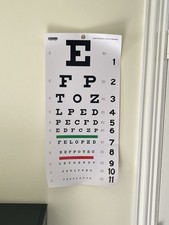 PECULA Eye Chart for Exams - Snellen Wall Chart 20 Feet, 11 X 22 in.