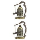  2 PCS Chinese Decorations Vintage Bells Dragon Decorative Ornament