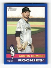 2025 Topps Heritage Dark Blue Border Austin Gomber #437 Colorado Rockies