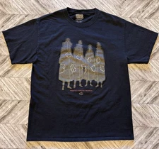 VTG Primitve X Naruto Mens Large Black Anime Y2K Streetwear Graphic Urban Logo