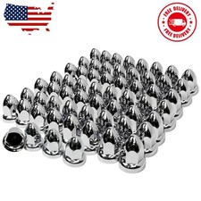 60 Pack Lug Nut Covers for Semi Trucks, 33mm by 2-1/2" Thread On Push-on Nut ...