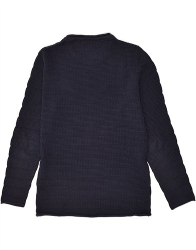 JACK & JONES Mens Top Long Sleeve Medium Navy Blue Striped Cotton AG20 - Picture 2 of 3