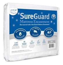 King (17-20 in. Deep) SureGuard Mattress Encasement - 100% Waterproof, Bed...