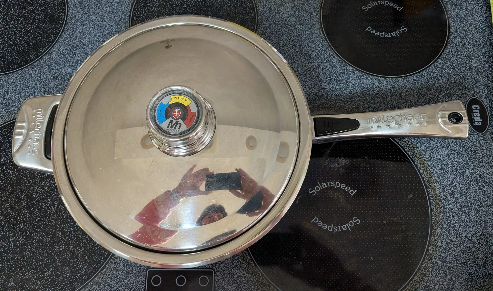 Millerhaus Solingen Waterless Saute 10.5" SaucePan Skillet+Lid Induction Gas