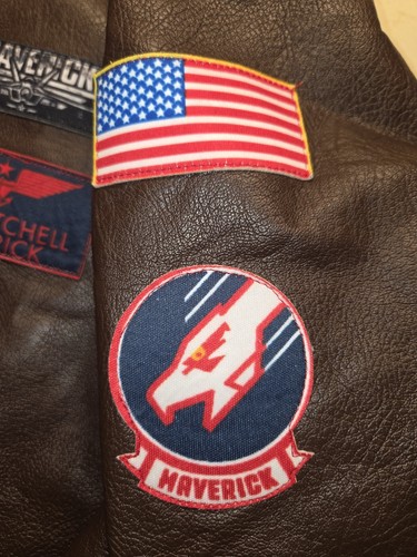 Top Gun Jacke Herren 2XL braun Maverick Bomber Pilot Flieger Tom Cruise Cosplay  - Bild 4 von 11