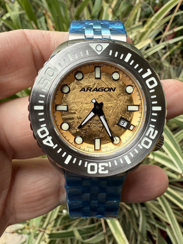 ARAGON A266 L.E. EVO 45MM COPPER METEORITE, SAPPHIRE, SWISS AUTOMATIC WATCH - Picture 6 of 11