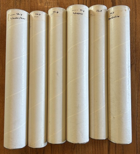 Measured Ship Drawings/Prints HISTORIC AMERICAN MERCHANT MARINE SURVEY Lot Of 6
