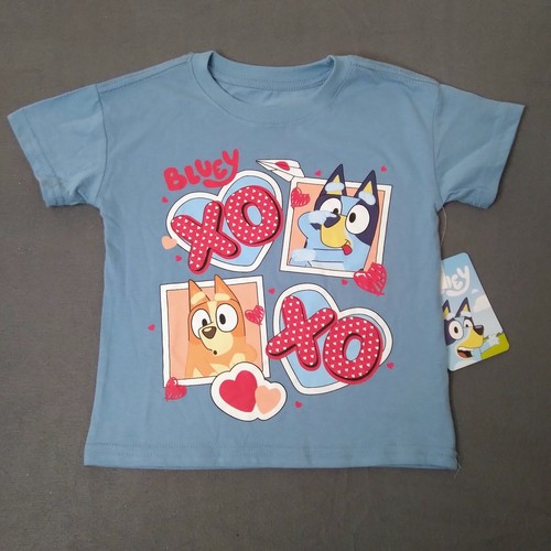 Bluey Dog Outfit Size 18m Shirt Pants Bingo Heart Valentines Kisses BBC Cartoon - Picture 2 of 11