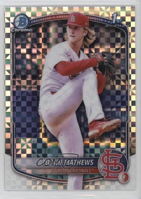 2025 Bowman Chrome Prospects X-Fractor Quinn Mathews #BCP-25