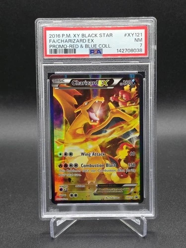 2016 P.M. XY Charizard EX Black Star Promo #XY121 Red & Blue Collection PSA 7