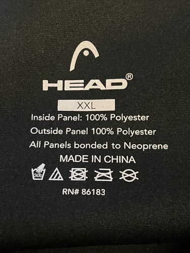 HEAD Neoprene Tank Top Vest Mens 2XL Black Athletic Workout Compression XXL - Picture 3 of 3